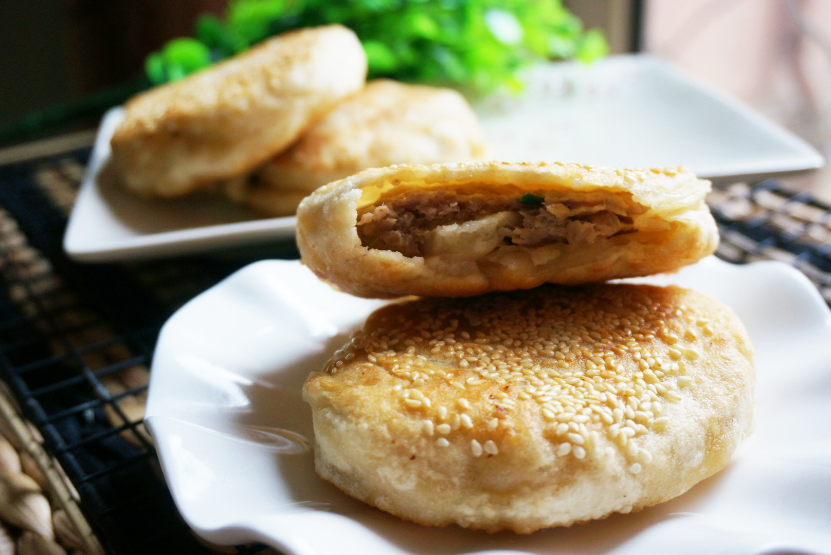 春天里肉馅烧饼