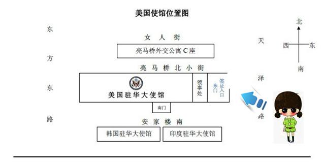 多图详解北京美国大使馆签证面签区域