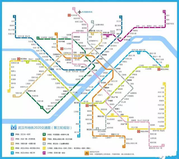 大武汉的地铁将会越来越发达 武汉人的出行将会更方便 小伙伴们 你家