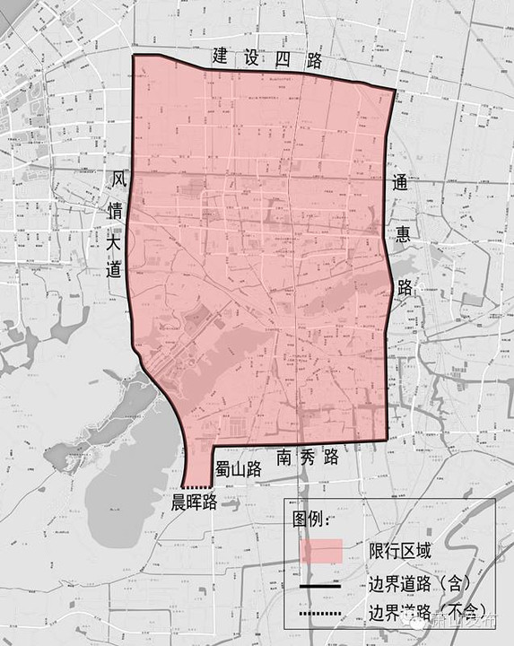 小编再放一下工作日高峰时段区域"错峰限行"示意图,给小伙伴们提个