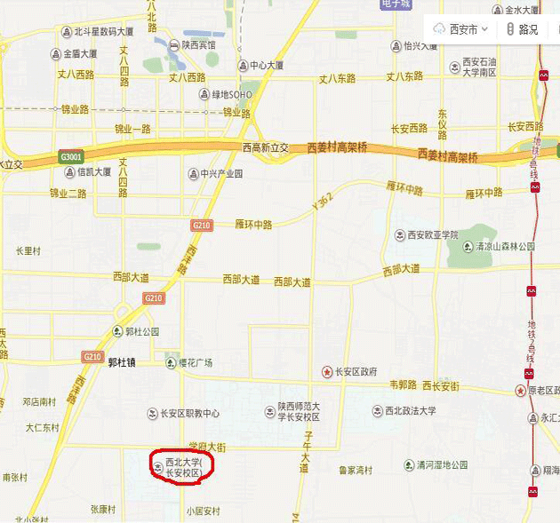 5,西安外事学院南校区:西安市高新区鱼斗路18号