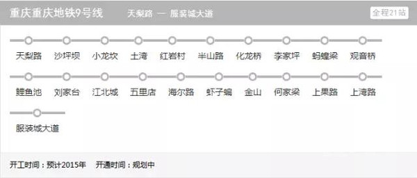 重庆11条轻轨最新最全站点名单(附首末班时间