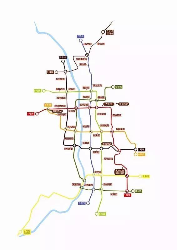 太原1-8号线完整站点名单,经过你家门口吗?