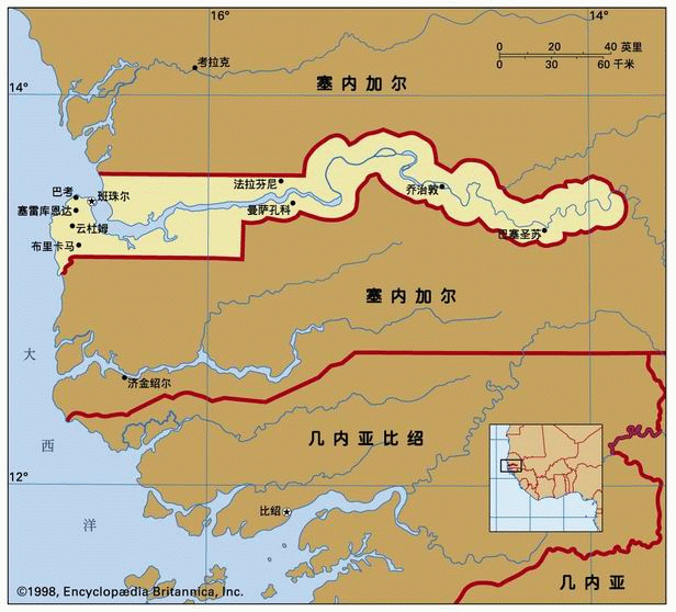 冈比亚人口与面积_冈比亚地图