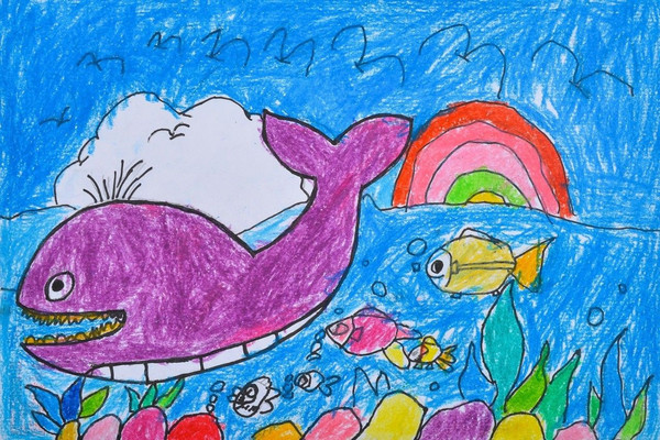 其它 正文  69号 王昱胜 5岁 《小王子的海底世界》 五彩的画作呈现出