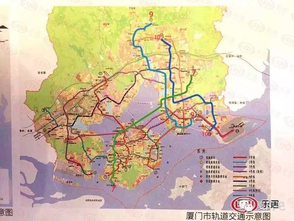 厦门地铁7,9,10号线首度曝光?都经过翔安