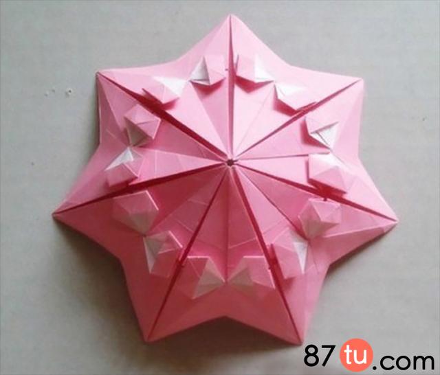 亲子手工精致的小雨伞折纸图解教程