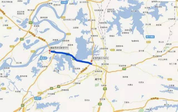 3,武汉城市圈环线高速公路咸宁西段全长近29公里,起于嘉鱼县新街镇港