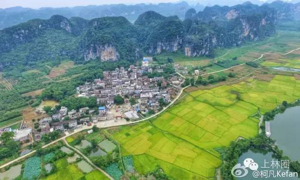 [阅读有奖]航拍上林县不孤村—岭南状元村,美景尽收眼底!