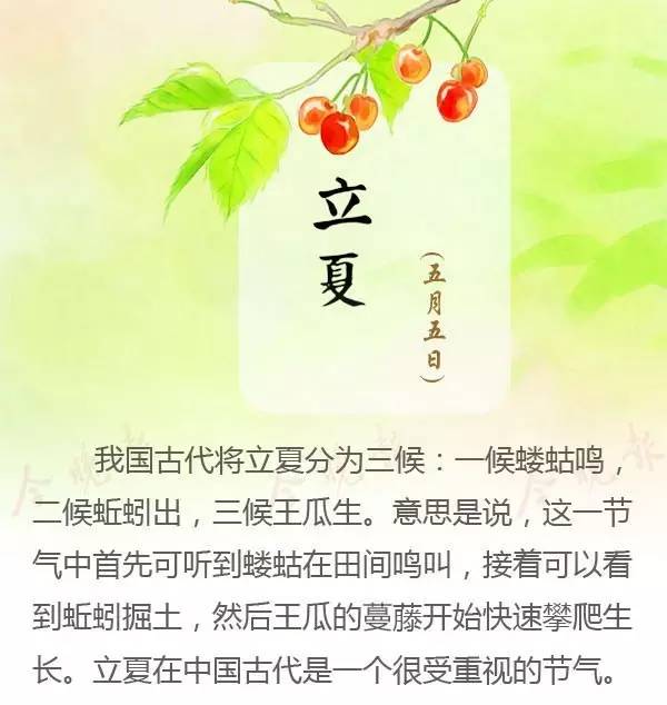 立夏|说说那些你不知道的风俗禁忌与饮食养生