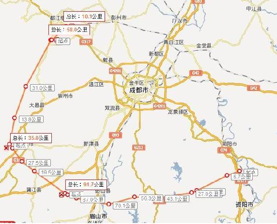 其它 正文 >>>> 成都市区—天府新区:剑南大道brt 剑南大道的brt线路