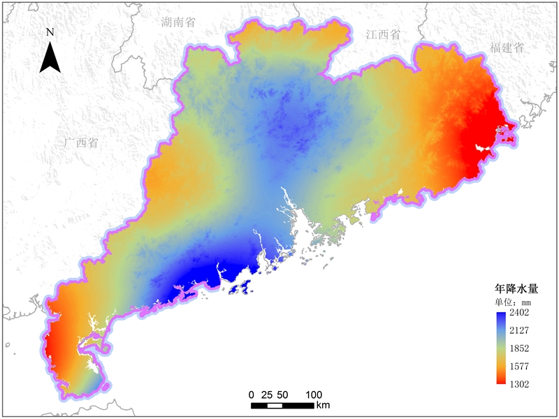 广东省年降雨量数据 时间:1985年-2012年