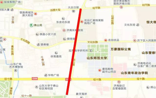 历山路 建新南路至花园路路段)