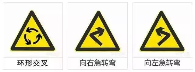 向右/左急弯标志   设在右/左急转弯的道路前方适当位置.