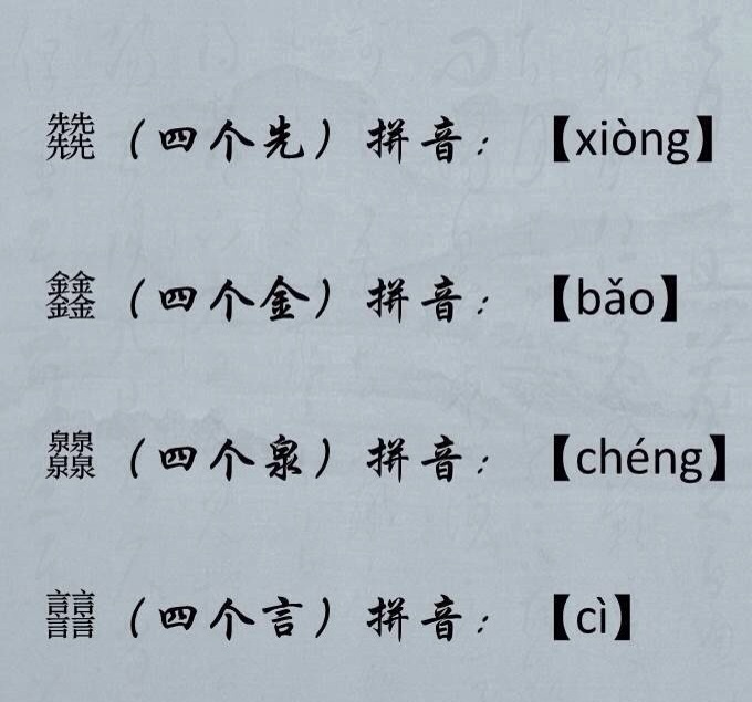 这些四叠字读法你都知道它们的读音么