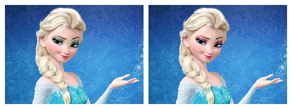 has a wider mouth pick the real elsa:elsa公主——《冰雪奇缘》 正