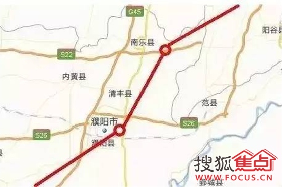 濮阳东站和南乐站具体位置图片