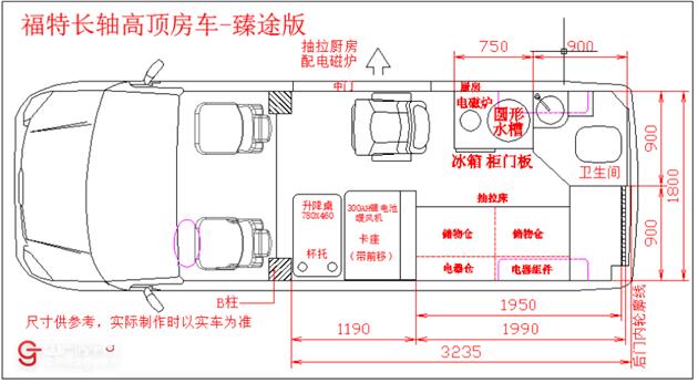 但是这款b型房车的配置确实相当齐全,房车该有的配置都一应俱全,布局