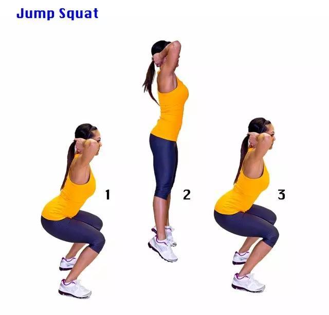 3jump squat 蹲起跳