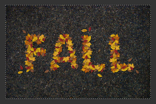 【教程】Photoshop制作有趣的秋季树叶字 - 微