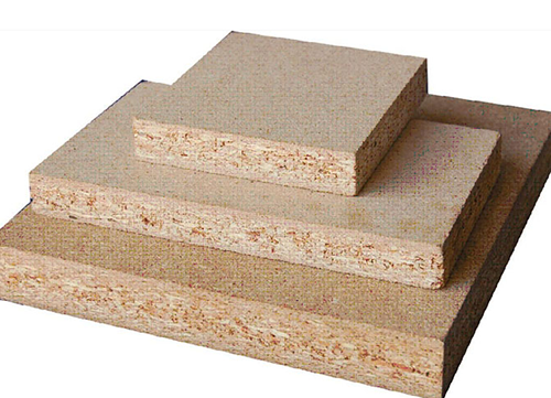施加脲醛树脂或其他适用的胶粘剂制成的人造板
