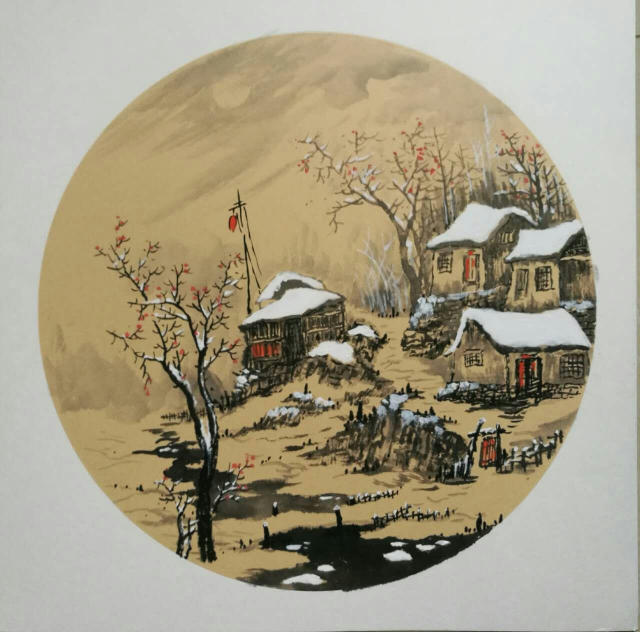 女画家莫华娟雪景画赏析