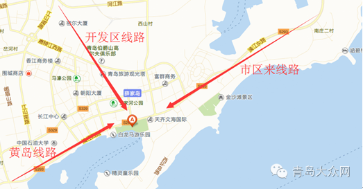 其它 正文 驾车路线: 青岛市区:过海底隧道沿滨海大道行进9公里即到.