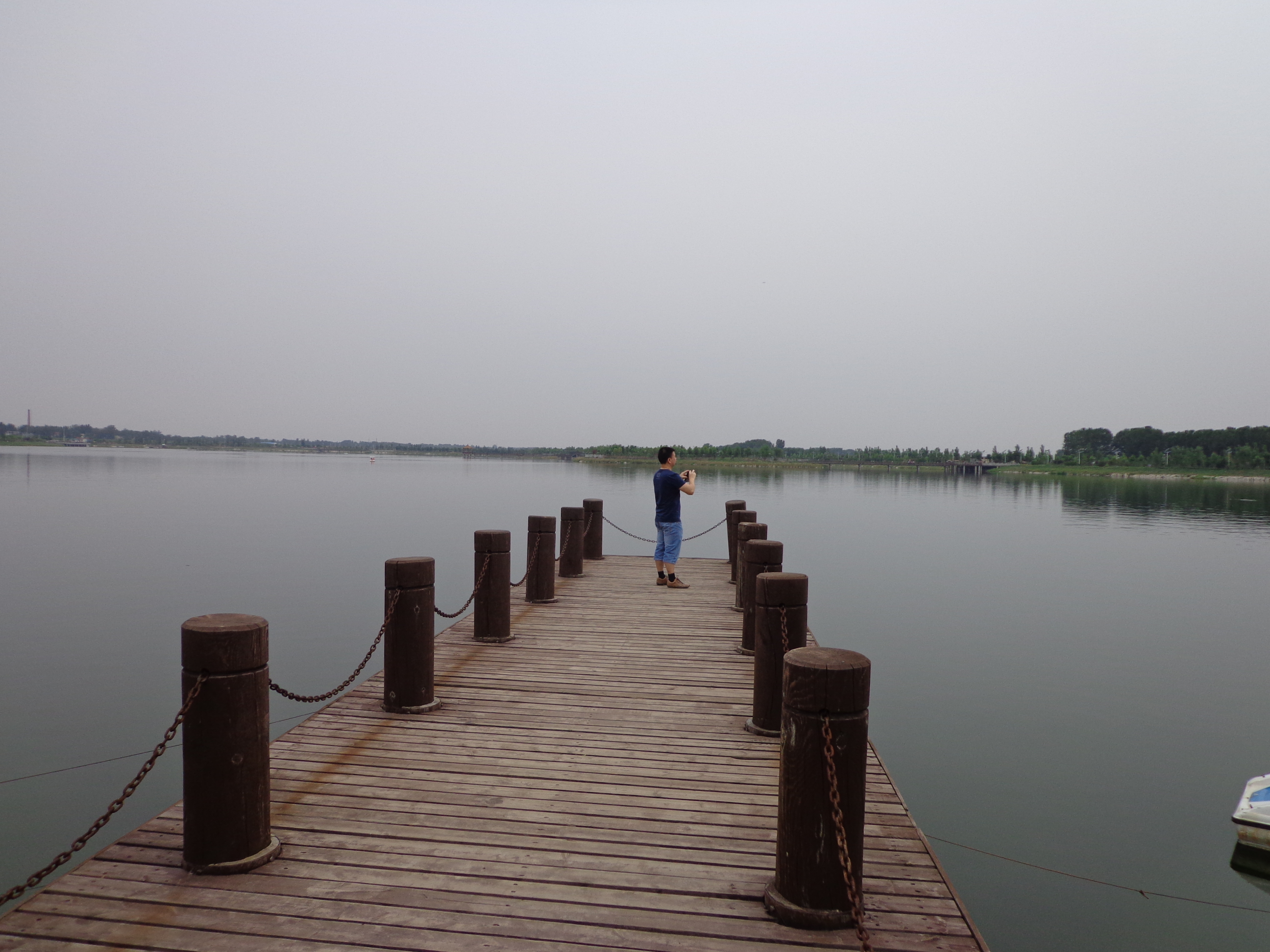 初夏西湖美景:碧水蓝天千翠湖,滑县西湖