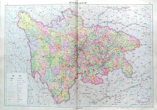 1978年的 四川行政区划图 ▲ 1980年的 四川行政区划图 ▲ 1997年