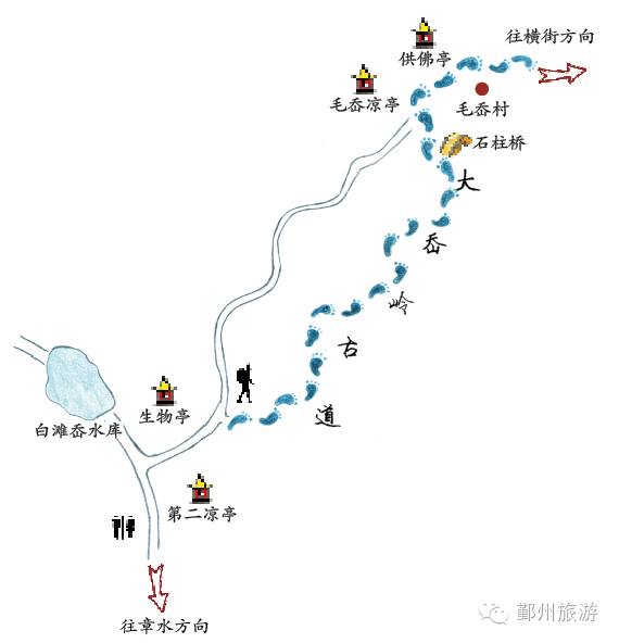 美景指数:★★★★大岙岭古道周 边:酒埕岩景区,金峨寺,韩岭老街