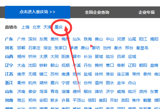 全国企业信用信息公示系统重庆网上工商年报入