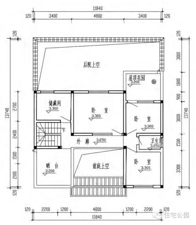 2套新农村中式小院自建房 平面图布局超实用