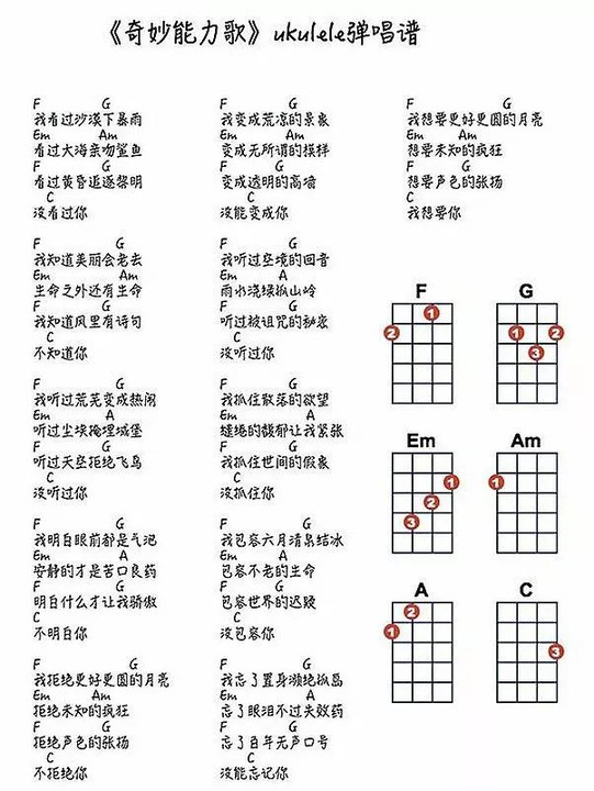 奇妙能力歌简谱数字_奇妙能力歌简谱(2)