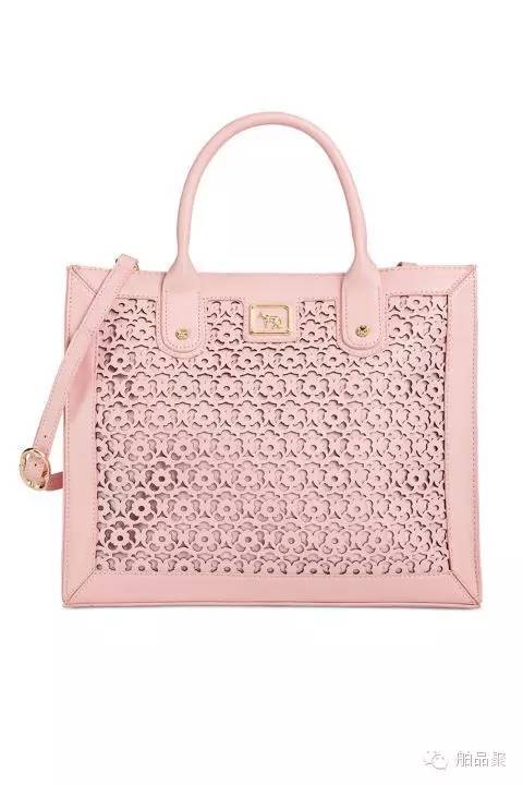 pale pinkperforated tote emma fox  macy"s海外直邮,舶品聚有售(可