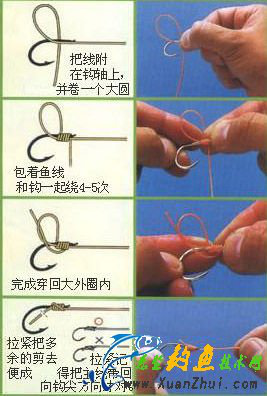 简单实用手工鱼钩绑法图解,让垂钓更得心应手