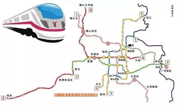 佛山地铁4号线路线亮点:与广州地铁七号线接驳通车时间:预计2021年