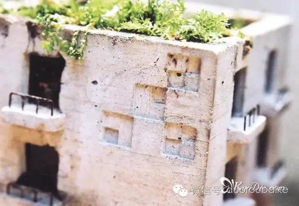 赞!DIY水泥砂浆之创意楼房建筑式种植花盆