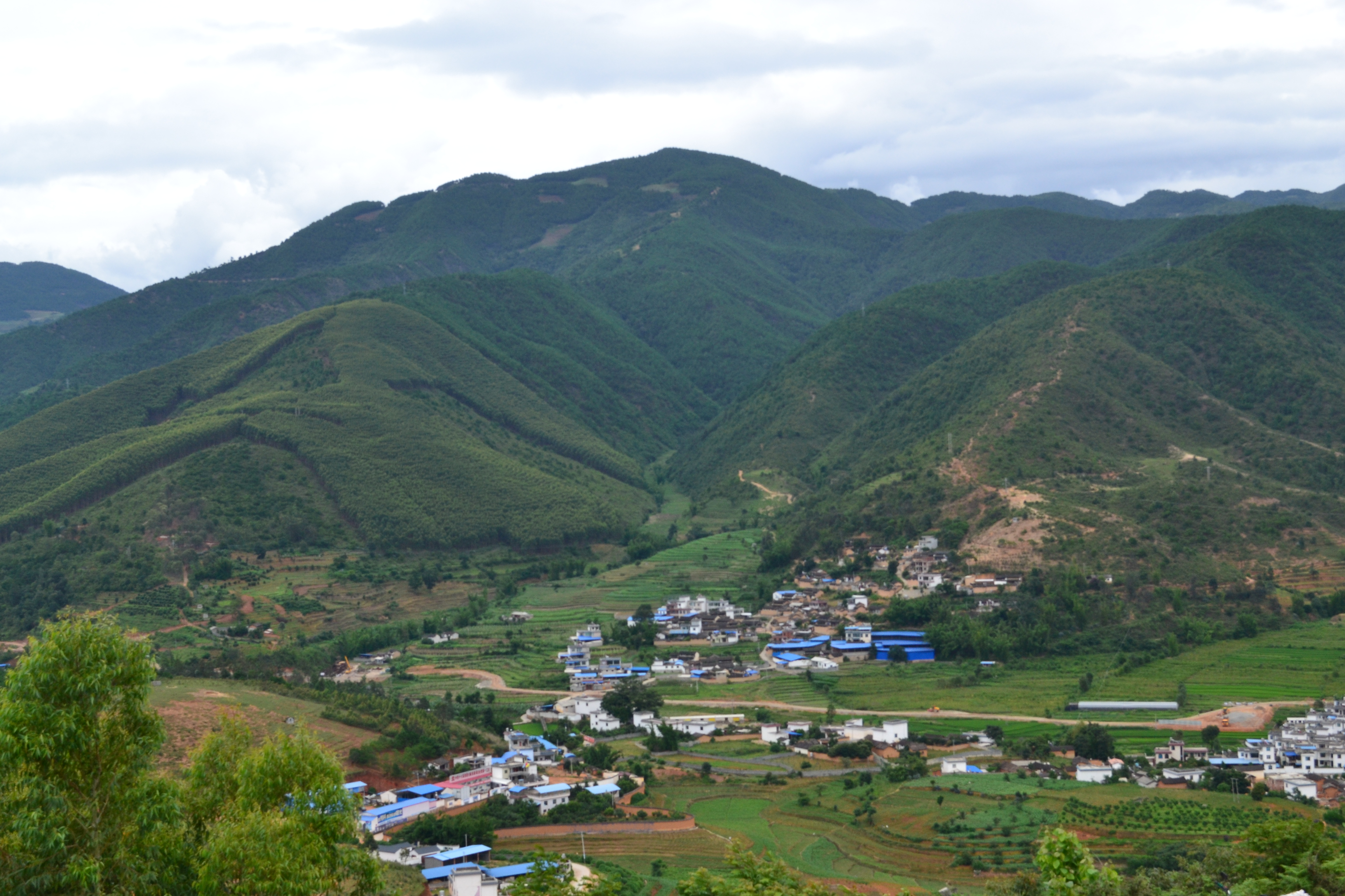 宜居小县城临沧市云县 山顶俯视实拍风景