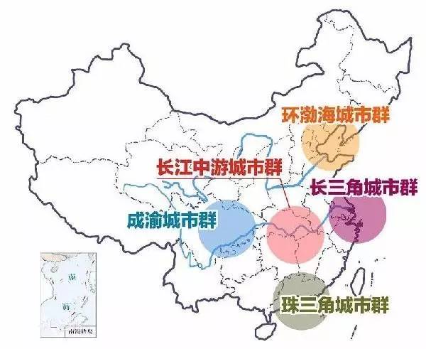 成渝城市群   具体范围包括 重庆市的 渝中,万州,黔江,涪陵等