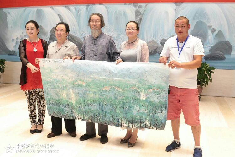 著名画家王留民山水画作品北京开幕