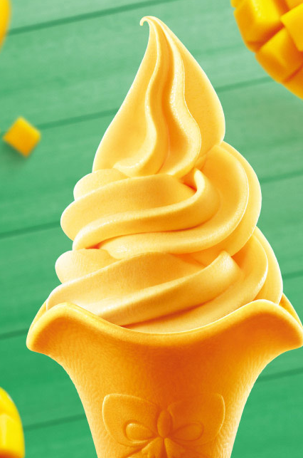 如今肯德基的甜筒冰淇淋已经升级成芒果味