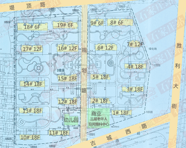 c地块规划详情 c地块位于东桓东路南,新胜利大街西,规划住宅3栋,编号