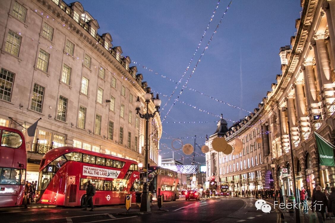 摄政街 regent street 伦敦西区最繁华的商业街