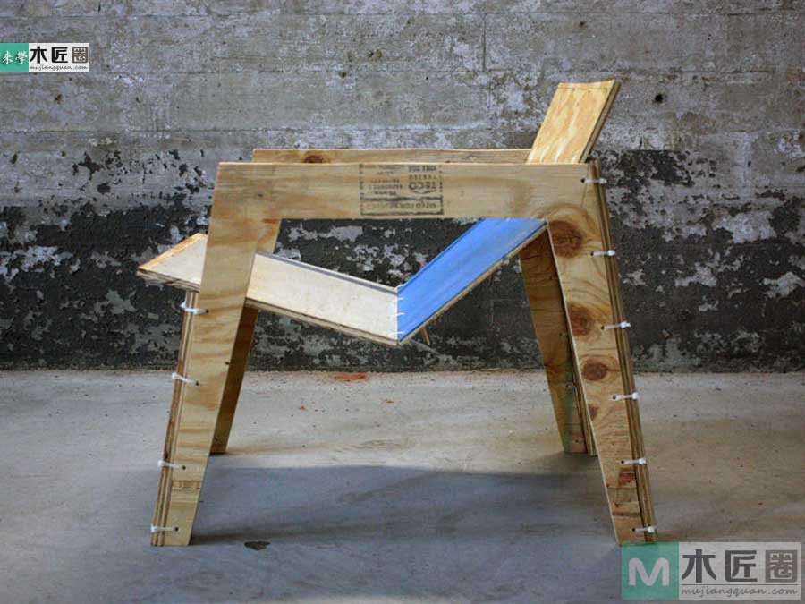 木工diy教学,用塑料扎带制作椅子