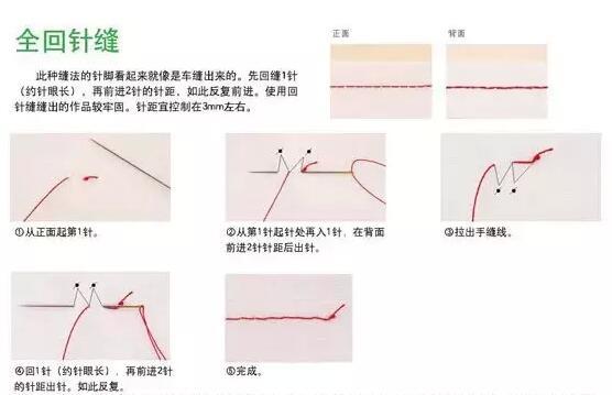 最全的手缝针法,路过的赶紧get起来