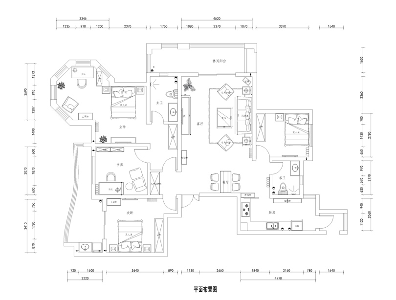 高品质生活状态 西亚斯御璟143平四室房屋装修图