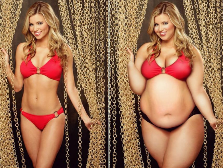 恶搞明星发胖照,女人是胖了美,还是瘦比较美?