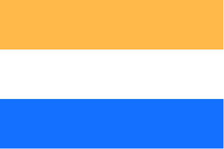 1572年,开始使用黄-白-蓝三色旗;1596年,改为橙-白-蓝三色;1630年,又