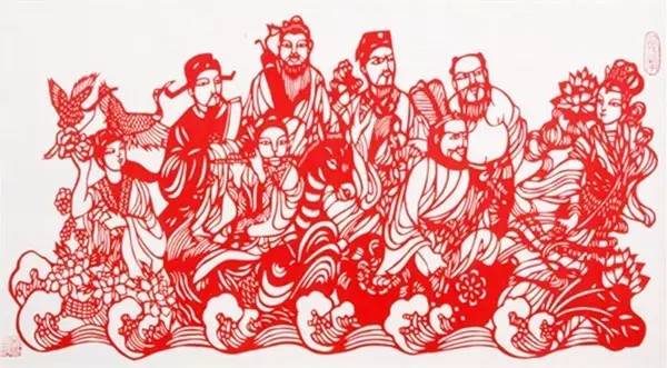 佛山剪纸的题材绝大多数是花鸟虫鱼,戏曲人物和民间故事,如"龙""凤""