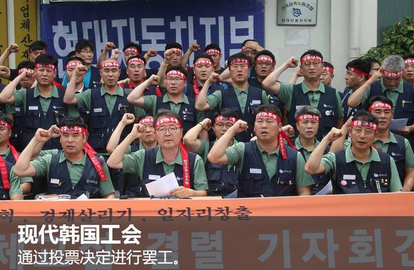 现代韩国工人不满工资待遇 将进行罢工 - 微信